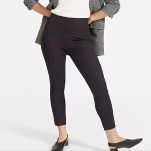 Everlane The Side Zip Stretch Cotton Work Pant Curvy Fit Black Women's 8